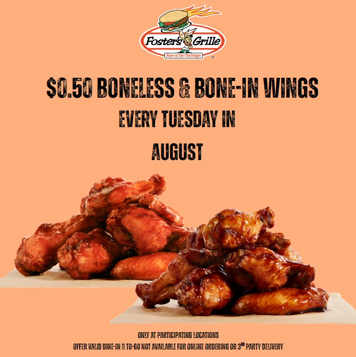 Wing It Tuesdays at Foster’s! icon